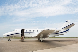 Private Jet Parked At Terminal